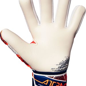 NAME: Attrakt Freegel Gold NC Junior // PALM: Reusch Grip Gold // CUT: Negative Cut // FEATURES: Freegel, AirVentSystem, Preshaped Construction, 3D Thumb Crotch // COLOUR: 2500 shocking orange / energize blue