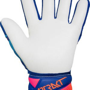 NAME: Attrakt Grip // PALM: Reusch Grip // CUT: Negative Cut // Colours: 4126 sharp blue / white / shocking orange