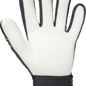NAME: Attrakt Starter Solid Finger Support Junior // PALM: Reusch Solid // CUT: Negative Cut // FEATURES: Finger Support // Colours: 7752 black / safety yellow