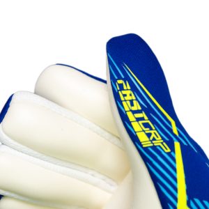 NAME: Fastgrip Advance // PALM: Reusch Grip Advance // CUT: Hybrid Negative Cut // FEATURES: Extended Grip Zone, AirVentSystem, Preshaped Construction, 3D Thumb Crotch, Thumb Wrap, Side Wrap // COLOUR: 4994 sharp blue / white