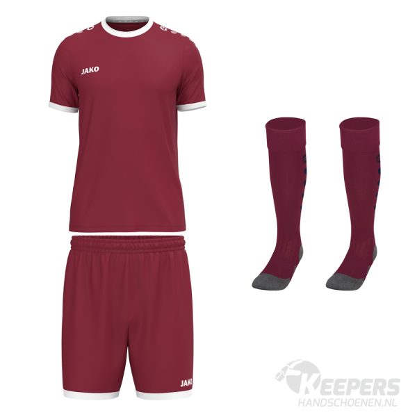 Jako_one_keeperstenue_bordeauxrood_korte_mouwen