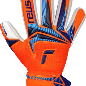 Name: Attrakt Advance | Palm: Reusch Grip Advance | Cut: Expanse Cut  | Wrist Closure: Elastic Cuff ; Full Strap | Backhand: PVC | Features: AirVentSystem, Preshaped Construction, Thumbflex, 3D Thumb Crotch