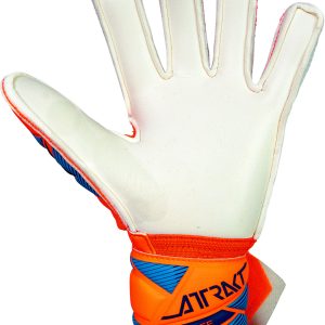 Name: Attrakt Advance Junior | Palm: Reusch Grip Advance | Cut: Expanse Cut  | Wrist Closure: Elastic Cuff ; Full strap | Backhand: PVC | Features: Thumbflex