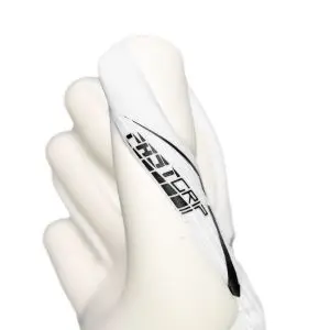 NAME: Fastgrip Gold X // PALM: Reusch Grip Gold X // CUT: Hybrid Negative Cut // FEATURES: Extended Grip Zone, Ventilation channels, Preshaped Construction, 3D Thumb Crotch, Double Thumb Wrap, Side Wrap, AdaptiveFlex Closure System // COLOUR: 1100 white