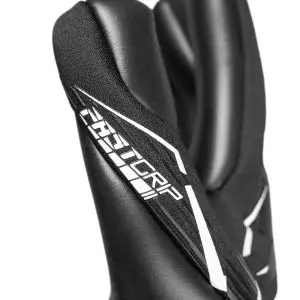 NAME: Fastgrip Infinity // PALM: Reusch Grip Infinity // CUT: Hybrid Negative Cut // FEATURES: Extended Grip Zone, AirVentSystem, Preshaped Construction, 3D Thumb Crotch, Double Thumb Wrap, Side Wrap, AdaptiveFlex Closure System // COLOUR: 7700 black