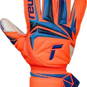 Name: Attrakt Advance Junior | Palm: Reusch Grip Advance | Cut: Expanse Cut  | Wrist Closure: Elastic Cuff ; Full strap | Backhand: PVC | Features: Thumbflex