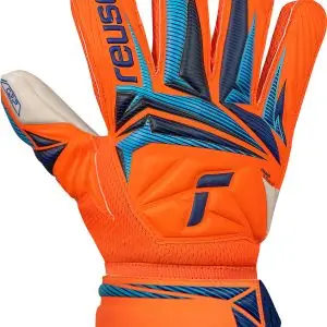 NAME: Attrakt Grip // PALM: Reusch Grip // CUT: Negative Cut // FEATURES: // Colours: 2290 shocking orange / blue